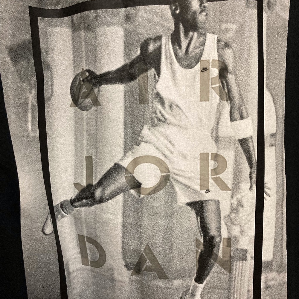 SOLD ❌ - Mercari Air Jordan 4 IV T shirt "Hangtime"  black/white red 8077787-011